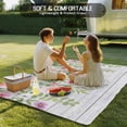 thumbnail image 4 of Colorful Flowers Outdoor Rug for Patio/Deck/Porch, Non-Slip Large Area Rug 3 x 5 Ft, Spring Leaves Floral Botanical Wood Grain Indoor Outdoor Rugs Washable Area Rugs, Camping Rug Carpet Runner, 4 of 8