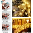 thumbnail image 2 of Deago Christmas Lights Snowflake String Lights 20 Ft 40 LED Fairy Lights Battery Operated Waterproof for Xmas Garden Patio Bedroom Party Decor Indoor Outdoor Celebration Lighting (Warm Color), 2 of 8