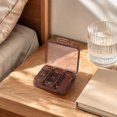 thumbnail image 5 of Pill Organizer 7 Day Brown Portable Weekly Case for Vitamins and Supplements, 5 of 6