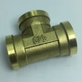 thumbnail image 1 of G1 / 2 "T de rosca Conector de adaptador de tón completo Tornillo de montaje de tubo de tubería Macarena Adaptador de rosca de latón de 3 vías, 1 of 8