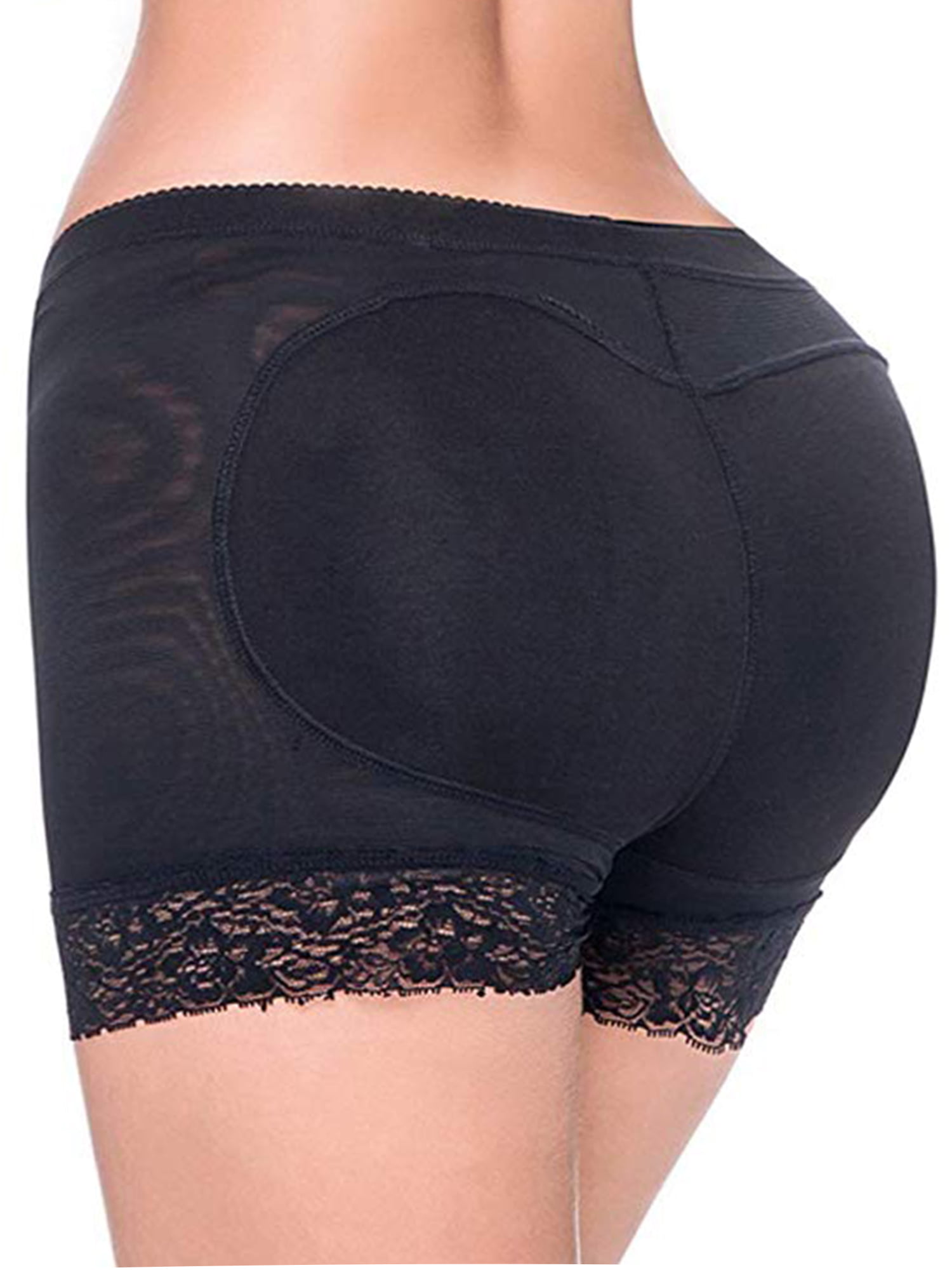 Sayfut Womens Seamless Butt Lifter Panties Padded Removable Butt Pad Lace Panties Enhancer