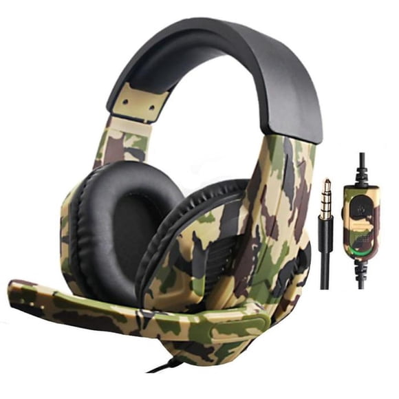 Auriculares con Diseño Camuflaje ArmyThunder Camuflaje Jack 3.5mm Cable 2.2m 36dB 20Hz a 20000Hz HotShot MXFKL-001