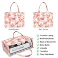 thumbnail image 2 of Large Capacity Tote Bag,Pink Bichon Frise and Flower Handbag Fashion Luxury Tote Bag,15.7"x13"x 5.1" Inches,Laptop Compatible, 2 of 6