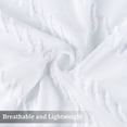 thumbnail image 3 of White Tier Curtain Valance Jacquard Semi Sheer Curtain Valance Cafe Curtain Pair Kitchen Valances Tufts Style Window Treatment for Bedroom, Farmhouse Home Décor, 52" W x 15" L, White, 3 of 9