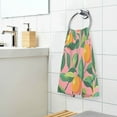 thumbnail image 3 of Yayeee 2 Pack Hand Towels for Bathroom 100% Cotton 16" x 28" Kitchen Towel, Pink Oranges, 3 of 7