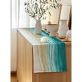 thumbnail image 5 of Table Runner 72 Inches Long for Kitchen Dining, Turquoise Summer Beach Coastal Dresser Scarf Farmhouse, Dining Table Decorations for Wedding/Parties, Nautical Beige Seaside 18 x 72 In, 5 of 8