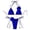 Blue, variant on Glisme Blue Bikini Sets For Women Flower Swimsuit Bikini Suit Fashion Swimwear Swimwear For Family Vacation