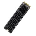 thumbnail image 3 of M.2 NGFF B-Key Sata a SATA3 Tarjeta de expansión JM575 Chipset Plug and Play 5 puertos Hugtrwg  Para estrenar, 3 of 9