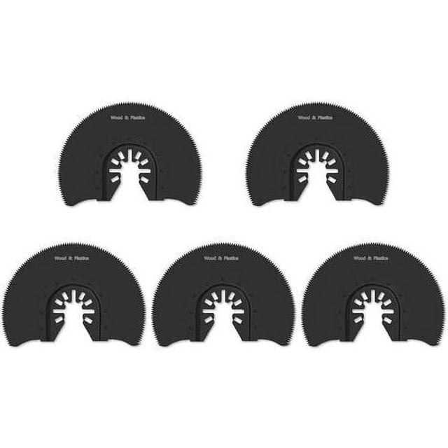 Reusable Storage Case Oscillating Multitool Accessory Kit, Semi Circular Oscillating Saw Blades for Cutting Wood Plastic Soft Metal