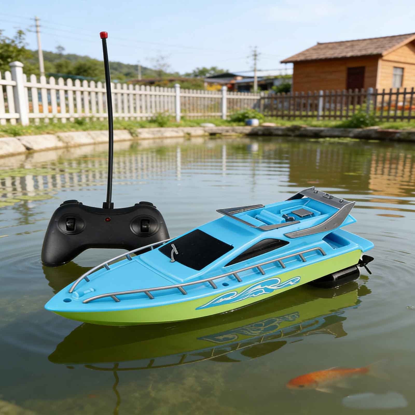 Qiopertar Speed RC Boats with Waterproof Design, 2.4GHz Remote Control Hobby Boats for Adults with Easy Precision Steering, Fast Racing Model Ships for Pool Lake Fun