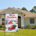 thumbnail image 2 of JOOCAR Merry Christmas Red Truck with Tree Garden Flag for Winter Christmas Home Outdoor Garden Yard Door Decor 12x18 inch, 2 of 5