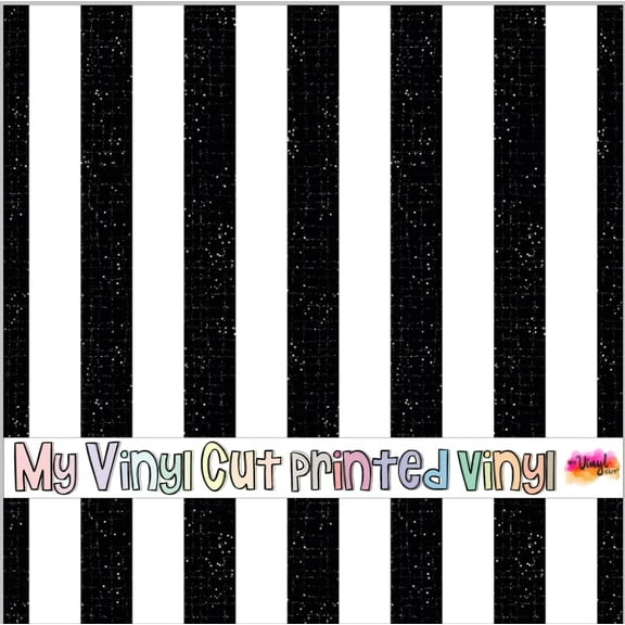 Printed Adhesive Vinyl Strange Halloween C Pattern Permanent Adhesive (Large Scale)