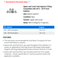 thumbnail image 2 of Upper and Lower Fuel Injector O-Ring - Compatible with 2012 - 2019 Ford Explorer 2013 2014 2015 2016 2017 2018, 2 of 2