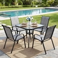 thumbnail image 6 of TLSUNNY Patio Dining Chairs Set of 4, Outdoor Stackable Furniture, for Garden, Backyard, Poolside, 330lbs, 6 of 12