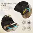 thumbnail image 2 of Modern Sectional Loveseat Sofa Couch with USB Charging and Charging Station, Chenille Fabric Sofa Couch with  Storage and Cup Holder for Living Room, Apartment, Easy to Install, Black, 2 of 8