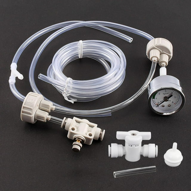 DIY CO2 Generator System Kit, Aquarium Plant System Kit DIY Aquarium Planted Tank CO2 System Pro Tube Valve Gauge Bottle Cap Kit for Aquarium Moss Plant