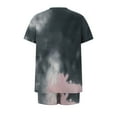 thumbnail image 4 of BLVB Womens Pajamas 2 Piece Outfits Tie-Dye Casual Button Crewneck Short Sleeve Tops and Shorts Set Sleepwear Pjs, 4 of 4