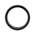 thumbnail image 4 of Mens Stainless Steel Black & Blue IP Grooved wedding Band - Mens ring, 4 of 5