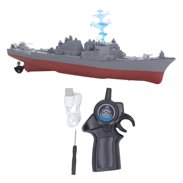 2.4G RC Portaaviones Juguete Simulado Doble Hélice Sensor De Agua Control Remoto Barco Juguete Tipo B