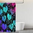 thumbnail image 3 of Note Shower Curtain Musical Style Music Lover Decorative Shower Curtain Gradient Purple Green Pink,Creative Art Fabric Bathroom Sets with 12 Hook 72x72 Inch, 3 of 6