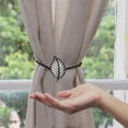 thumbnail image 6 of Evideco French Home Goods Curtain Holdbacks White Magnetic Curtain Tieback - Stylish Leaf Design in Resin - Convenient Accessory for Draperies, 6 of 6