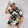 thumbnail image 5 of HAOMEILI Men's Hawaiian Shirt Short Sleeve Floral Button Down Shirts Tropical Holiday Beach Shirts, 5 of 7