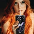 thumbnail image 4 of Gothic Butterfly Tumbler 20oz, Stainless Steel Vacuum Insulated Travel Mug with Lid & Straw, Moon Phase Witch Cup for Coffee & Water, Black Purple Goth Halloween Witchy Gifts for Women, 4 of 6