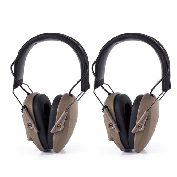 Walker's Razor Slim Electronic Ear Muffs (Flat Dark Earth) - 2 Pack