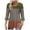 Army Green, variant on Utoimkio 3/4 Sleeve Blouses for Women Plus Size V Neck Shirts Casual Floral Print Lightweight Loose Fit Tee Tops for Women