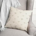 thumbnail image 3 of Creative Products Gray and White Delicate Bee Pattern 18 x 18 Spun Poly Pillow, 3 of 3