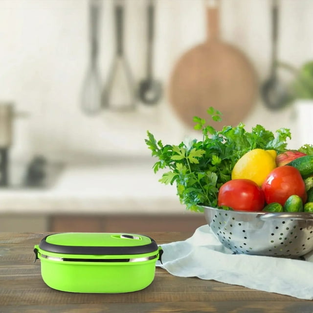 Basdi Boîte à Lunch Isolée, Boîte à Lunch en Acier Inoxydable Isolée - Contenant Alimentaire Thermique pour École et Travail / Étanche, Micro-Ondes Sécuritaire, Garde les Repas Chauds pendant des Heures, Pot Alimentaire Thermique, Vert3
