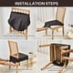 thumbnail image 5 of Funda elástica para asiento de silla de comedor SearchI juego de 6 beige, 5 of 7