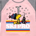 thumbnail image 3 of Peanuts - Woodstock Ski Pro - Toddler And Youth Girls Raglan Graphic T-Shirt, 3 of 6