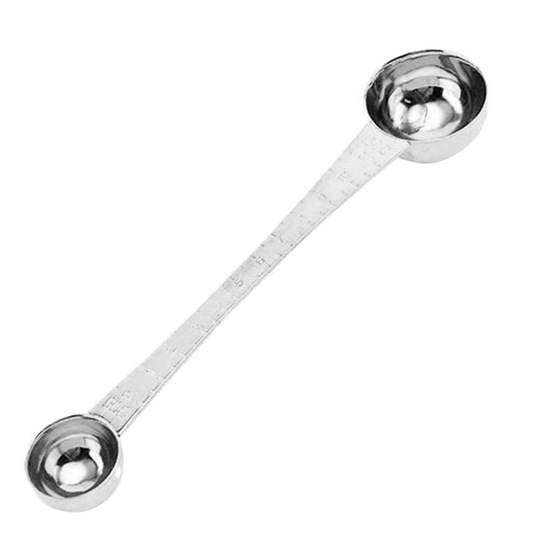 Dual Side Ruler Measuring Spoons Stainless Steel 1 Teaspoon 1 Tablespoon Protein Powder Scoop, Size: As Picture Shown, Other