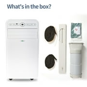 Uhome 12,000 BTU ASHRAE(7800BTU SACC) 400 Sq Ft Portable Air Conditioner/Heater, White