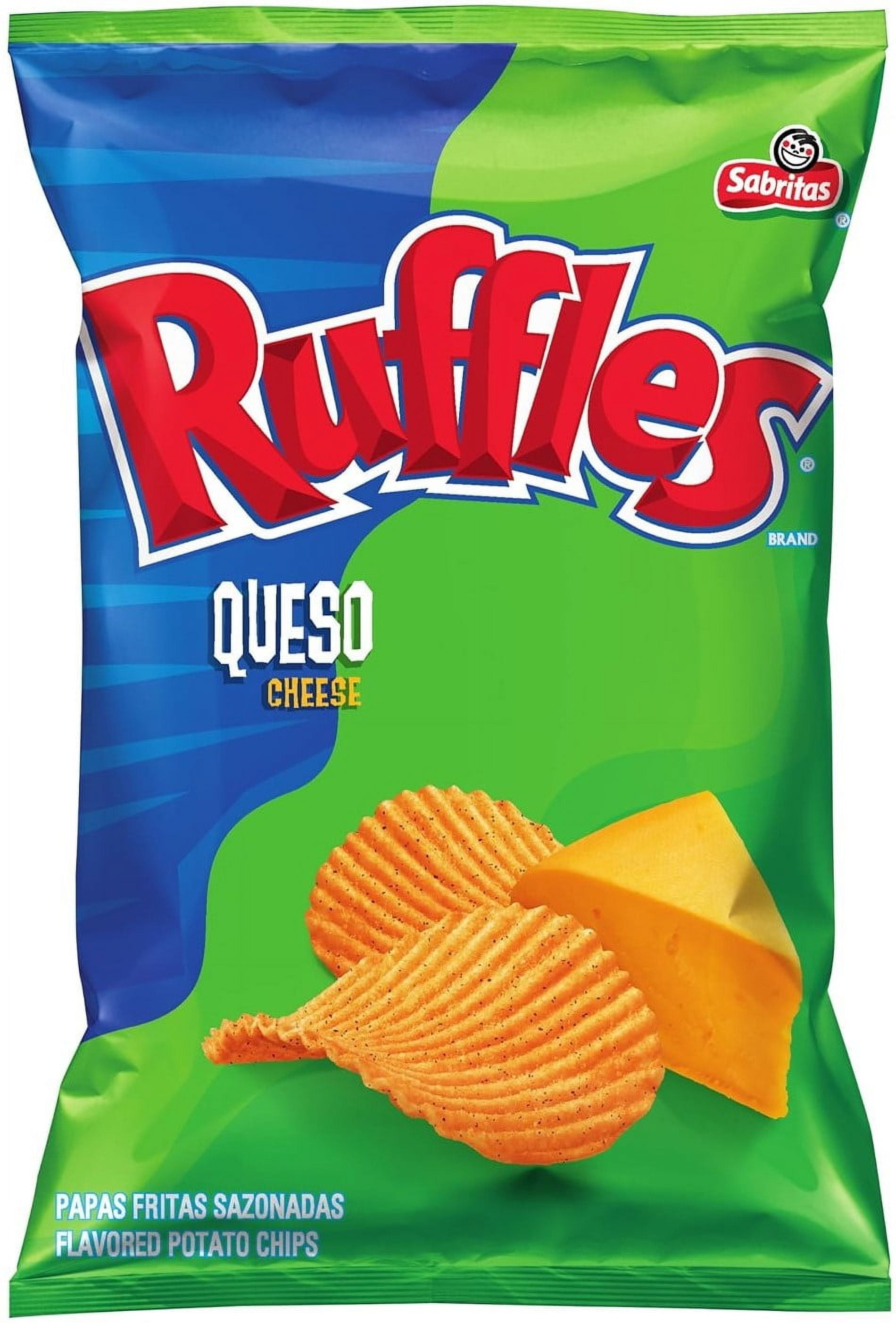 Ruffles Potato Chips, Queso, 2.125 Ounce Bag (Pack of 8) Value Pack Bundled by SUPERDEALS with Mystery Gift