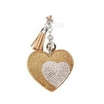 thumbnail image 1 of Decorations Key Daily Use Heart Keyring Multifunctional Premium Material: Made Girl Accessories DIY Case Crafts Exquisite Women Pendent Khaki Large Size, 1 of 6