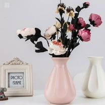 OATIPHO 1Pc Creative Pink Plastic Vase Flower Arrangement Pot Home Decoration