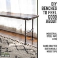 thumbnail image 3 of PIPE DECOR  Live Edge Wood Bench with Authentic Industrial Pipe Legs Trail Brown, 3 of 11
