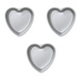 thumbnail image 1 of Juego de moldes para tartas Kefyixc de aluminio con forma de corazón, 15 x 5 cm (juego de 3), 1 of 5