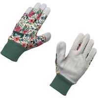 Expert Gardener Womens Palm Leather Gardening Gloves, Size M