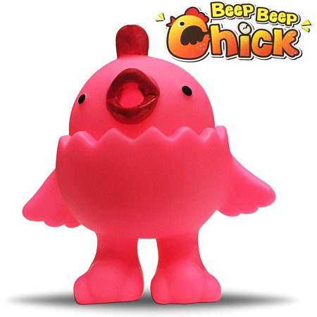 Animolds Squeaky Chicken Beep Beep Chick” The Screaming Chicken Baby is HERE! Squeeze Cutest Noise, Limited Edition Toy Collectible Hen (Pink Hen)