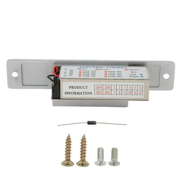 Access Control Door Lock, Flexible Unlocking Zinc Alloy Body Electric Strike Lock 250Kg Thrust For Home Security 120mA NO: Power On To Unlock