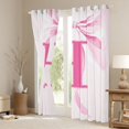thumbnail image 3 of Manfei Princess Bowknot Letter Monogrammed H Black Out Curtains for Kids Girls,Teens Women Shabby Chic Bow Tie Initial Curtains Pack of 2 (42x63 Each),Super Cozy Room Decor, 3 of 6