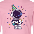 thumbnail image 4 of Inktastic 5th Birthday Astronaut Long Sleeve Youth T-Shirt, 4 of 5