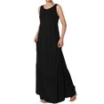 thumbnail image 1 of ZHAOCHENG Vestido largo holgado de jersey con escote redondo y sin mangas, tallas S a 3X, para mujer, 1 of 5