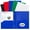 Multicolor, variant on ViVin Sturdy Plastic Folder with Pockets and 3 Prongs, 5 Pack, Assorted Color Lighting Pattern