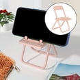 thumbnail image 4 of Soporte para teléfono Mini silla Perfecl decorativo universal Portátil ángulo plegable ajustable rosa, 4 of 7