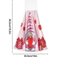 thumbnail image 2 of Coolnut Lovely Valentines Gnome Kitchen Hanging Towel 2PCS, Soft Absorbent Hand Towel Wipe a Towel with Hook & Loop Hanging Tie Towel for Kitchen, Bathroom, Toilet, etc19 Washcloth Gift, 2 of 6
