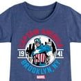 thumbnail image 3 of Marvel Captain America - Brooklyn - Toddler and Youth Girls Fitted Short Sleeve Graphic T-shirt, 3 of 5